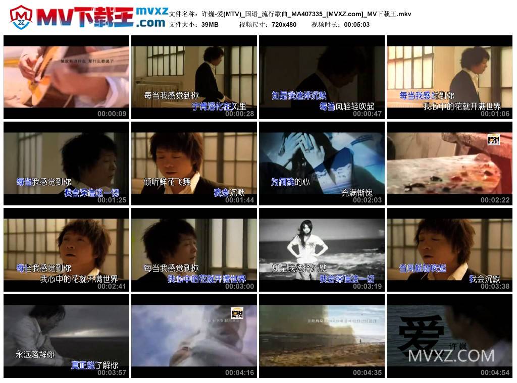 许巍-爱(MTV)_国语_流行歌曲_MA407335